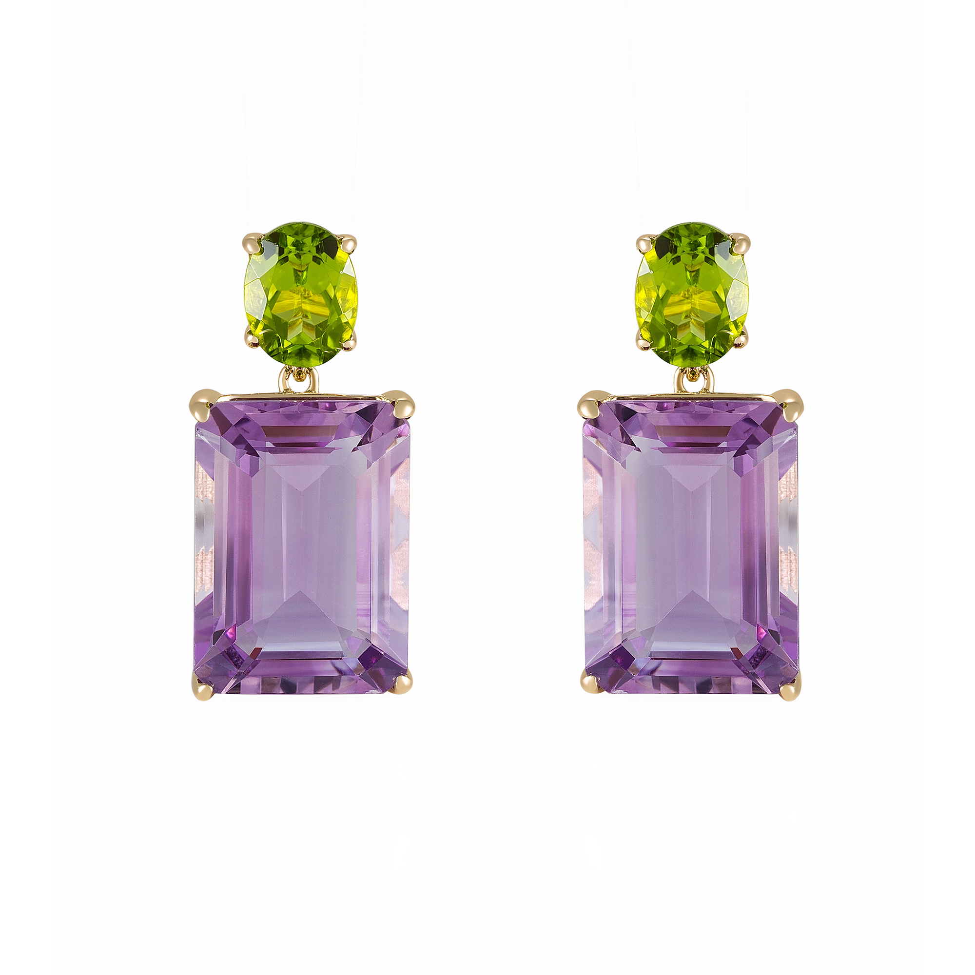 AMETHYST x PERIDOT EARRINGS